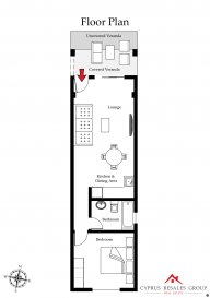 1 Bedroom Terrace Apartment in Diana 54