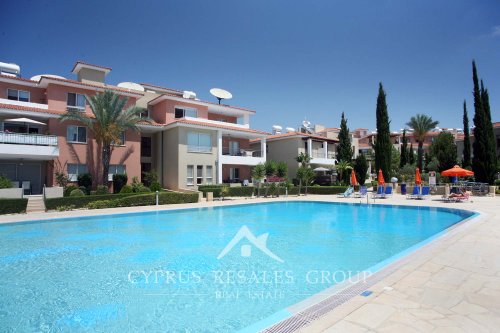 Resort apartments in Pafilia Athena Gardens, pool view, Geroskipou, Cyprus