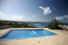 Elevated pool terrace of a sea front exclusive villa in Sea Caves, Cyprus