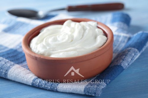 The traditional Cypriot yogurt is creamy and sour.
