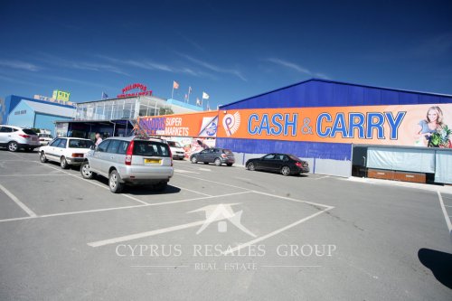 City and Philipos Supermarkets on St George street in lower Peyia, Cyprus